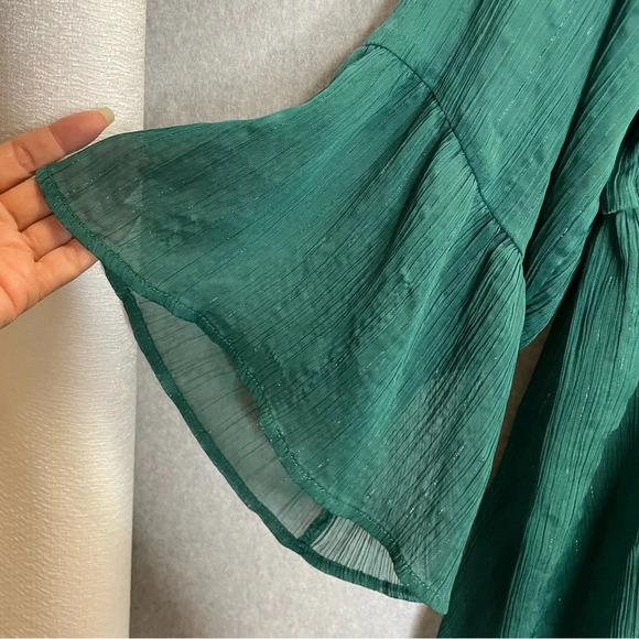 Torrid Bundle Chiffon Metallic Weave Semi- Sheer Blouse Tops 5X - Picture 12 of 14